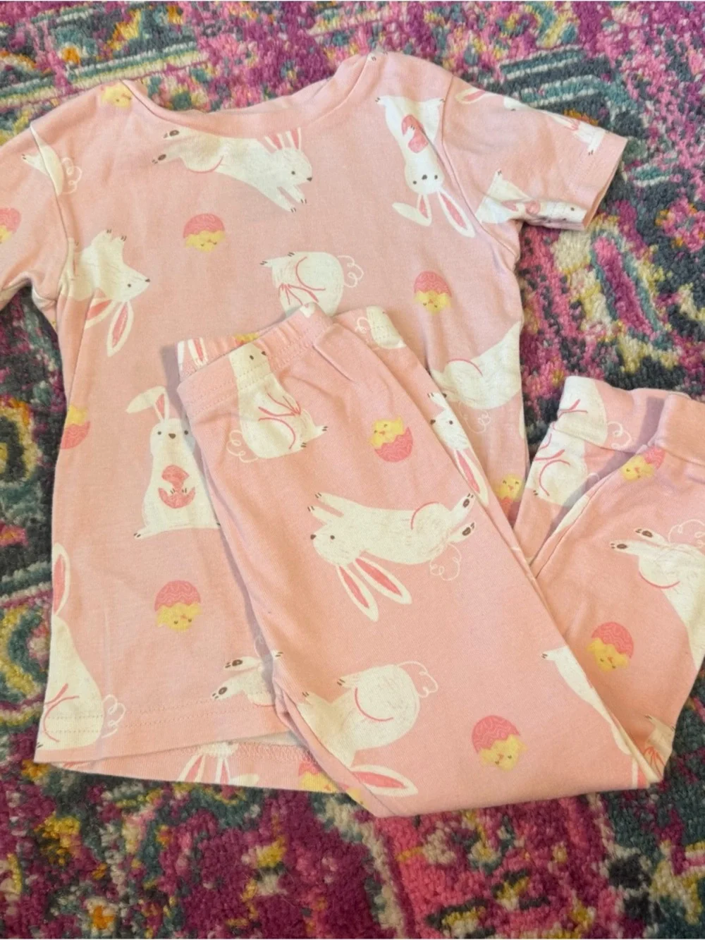 Carter's Pink Bunny & Chick Sleep Set - Picture 1 of 5